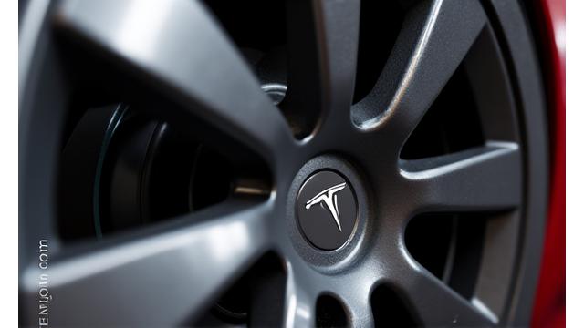 Tesla wheel gleaming and spotless after detailing
