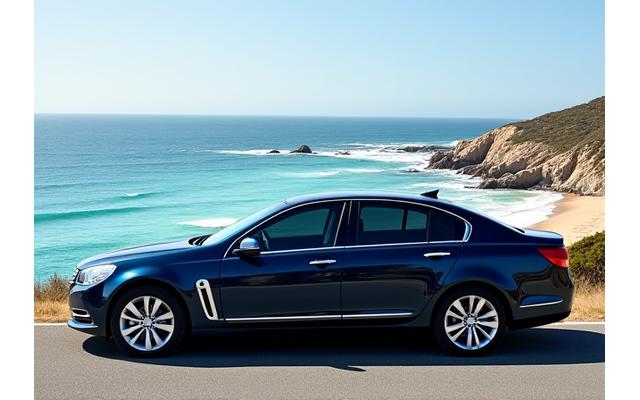 Car near a salty coastline with emphasis on metal protection